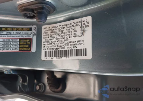 2014 Honda Cr-V Lx z USA, uszkodzony, nr VIN 2HKRM3H38EH558877